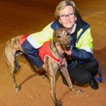 Kenny The Brute with handler Jackie Greenough.