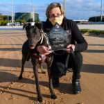 Aston Geneve with trainer Jacqui Greenough after winning tonight's $7,000 Cranbourne Sprint Final