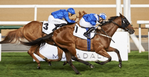 Faatinah (AUS) (David Hayes – Jim Crowley) wins the Cleveland Clinic Abu Dhabi World Class Cup Handicap at the second Dubai World Cup Carnival