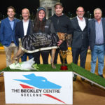 Yozo Bale, Correy and Samantha Grenfell with GRV and Geelong GRC representatives.