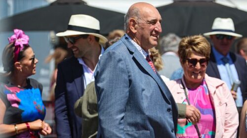 Braeden-and-Caroline-Whitelock-at-races-